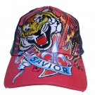 Hot Pink SAVIOR Rhinestoned Tattoo cap
