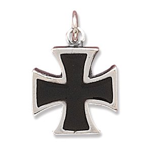 Black Enamel Maltese Cross