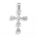 Fancy Pear CZ Cross