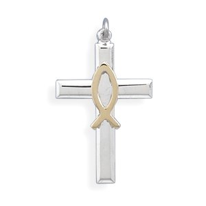 18 Karat Gold Plated Cross Pendant(73577)