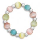 Glass Cat's Eye stretch toe ring(9444)