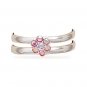 Purple and Pink Crystal Flower Toe Ring(9495)
