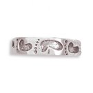 Oxidized Footprints Toe Ring(9914)