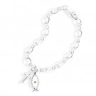 Bracelet w/ Cross/Ichthys Mustard Seed Charms(22960)