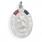 St. Christopher Pendant with Enamel Edge(73581)