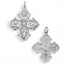 Reversible Catholic Cross Medallion Pendant(73595)