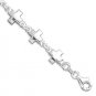 7" Polished Cross Link Bracelet(2746)