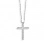 16" CZ Cross Necklace(3055)