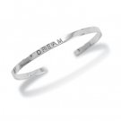 4mm Rhodium Plated "DREAM" Cuff(22805)