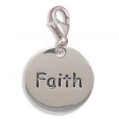 Polished "Faith" Charm with Lobster Clasp(73336)