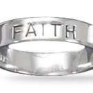 Rhodium Plated "FAITH" Band(82621)