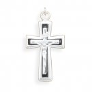 Crucifix with Black Enamel Inlay Pendant(73538)