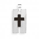 Stainless Steel Pendant with Black Cross(73525)
