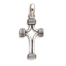 Oxidized Small Wrapped Ends Cross Pendant(72487)