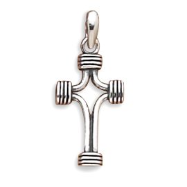 Oxidized Small Wrapped Ends Cross Pendant(72487)