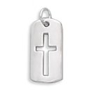 Rectangular Tag with Cut Out Cross Pendant(5784)