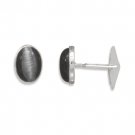 Black Fiber Optic Glass Cuff Links(9927)