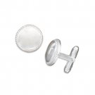 Polished Cuff Links with Rope Edge Design(9924)