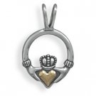 Sterling Silver and 14 Karat Gold Claddagh(73769)