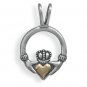 Sterling Silver and 14 Karat Gold Claddagh(73769)
