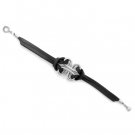 7.5" Black Leather Bracelets with Stainless Steel Celtic Design(W2069)