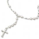 16" Sterling Silver Rosary Necklace(9566)