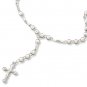 16" Sterling Silver Rosary Necklace(9566)