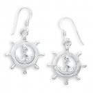 Nautical Ship's Wheel French Wire Earrings(64351)