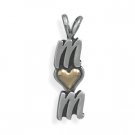 Sterling Silver and 14 Karat Gold "MOM" Pendant(73813)