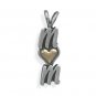 Sterling Silver and 14 Karat Gold "MOM" Pendant(73813)