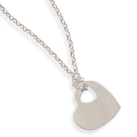 17" Necklace with Heart Tag(33235)