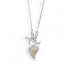 14 Karat Gold and Sterling Silver Heart(33207)