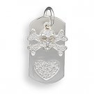 Crystal Heart and Crystal Skull Charm(W5026)