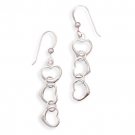 French wire cutout heart earrings(64349)