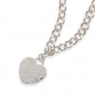 Paisley Print Design Heart Charm necklace(33080-17)