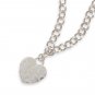 Paisley Print Design Heart Charm necklace(33080-17)