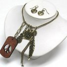 Charm dangle necklace(O11349BR-513113)