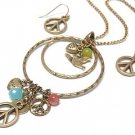 Peace Symbol necklace set(U11341GD-1363)
