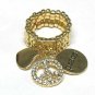 Crystal peace dangle ring(L1045SL-5847)