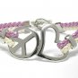 Peace symbol braided bracelet(Y11145PP-12654)