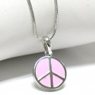 Enamel peace mark necklace(R1222PK-3931)