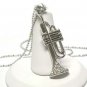 Crystal trumpet pendant necklace(E1237SL-112443)