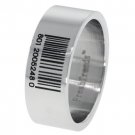 Barcode Laser Engraved Men's Stainless Steel Ring(SR-BC)