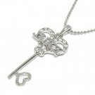 Designer inspired crystal key necklace(S1233CL-12439)