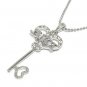 Designer inspired crystal key necklace(S1233CL-12439)