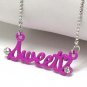 Crystal stud sweetie necklace(E1239RD-61209)