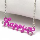 Crystal stud happy necklace(E1239PP-61213)