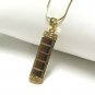 Glass bar pendant necklace(N1237BR-61201)