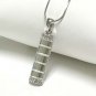 Glass bar pendant necklace(N1237BR-61201)