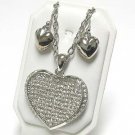 Large puffy heart pendant set(N1261SL-612122)